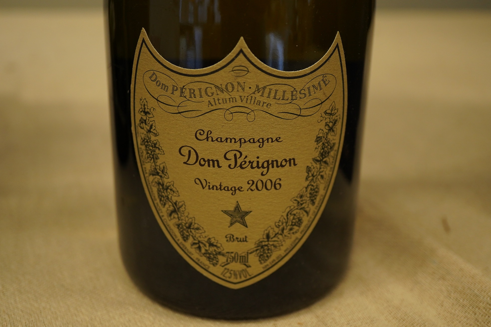 A bottle of Dom Perignon 2006 Vintage Brut Champagne